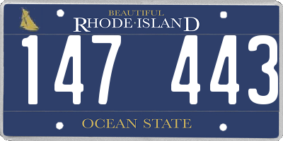 RI license plate 147443