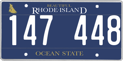 RI license plate 147448