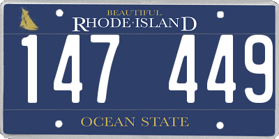 RI license plate 147449