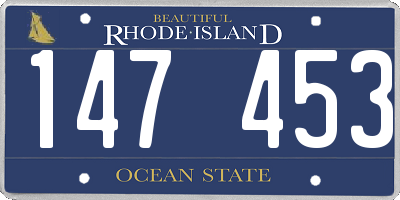 RI license plate 147453