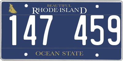 RI license plate 147459
