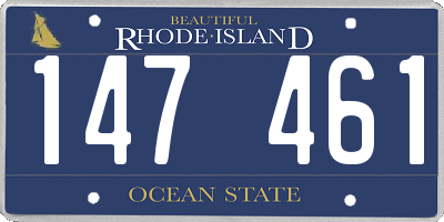 RI license plate 147461