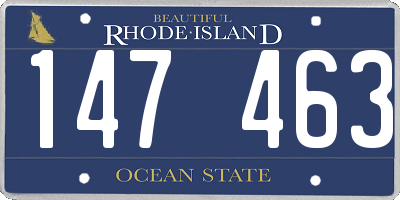 RI license plate 147463