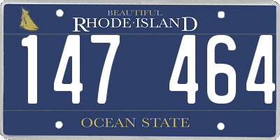 RI license plate 147464