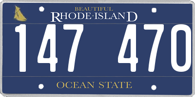 RI license plate 147470