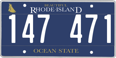 RI license plate 147471
