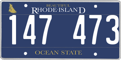 RI license plate 147473