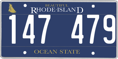 RI license plate 147479