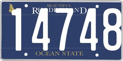 RI license plate 14748
