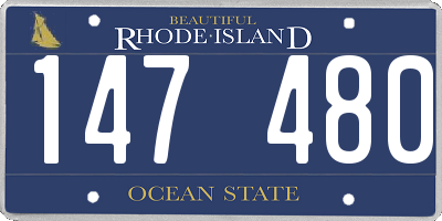 RI license plate 147480