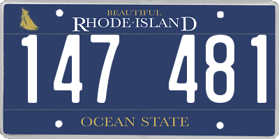 RI license plate 147481