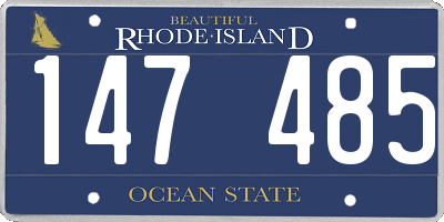 RI license plate 147485