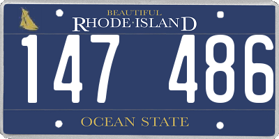 RI license plate 147486