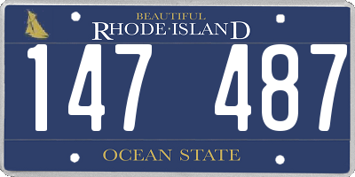 RI license plate 147487
