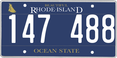 RI license plate 147488