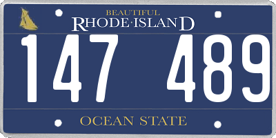 RI license plate 147489