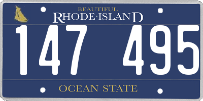 RI license plate 147495