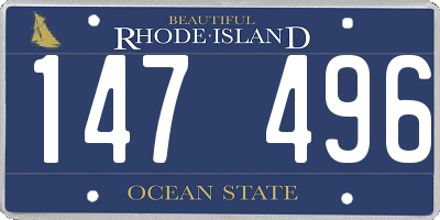 RI license plate 147496