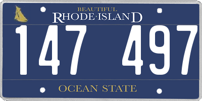 RI license plate 147497