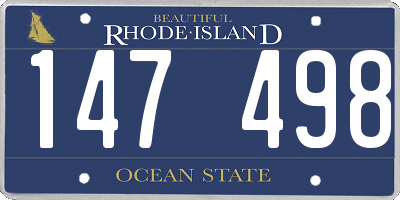 RI license plate 147498