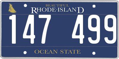 RI license plate 147499