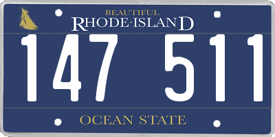 RI license plate 147511