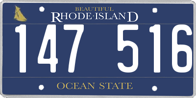 RI license plate 147516