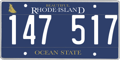 RI license plate 147517