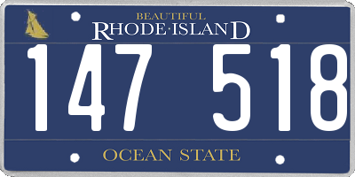 RI license plate 147518