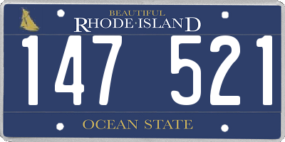 RI license plate 147521