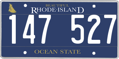 RI license plate 147527