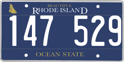 RI license plate 147529