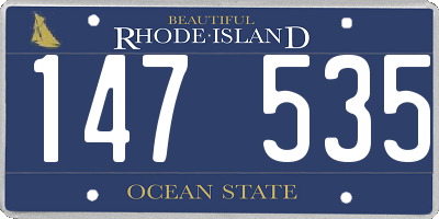RI license plate 147535