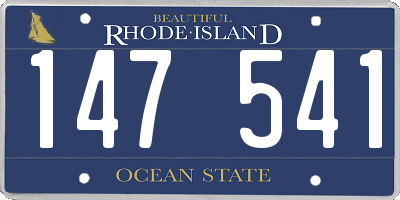 RI license plate 147541