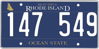 RI license plate 147549