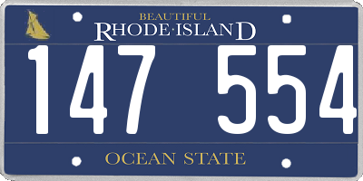 RI license plate 147554