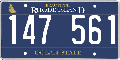 RI license plate 147561