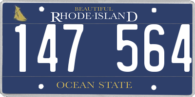 RI license plate 147564