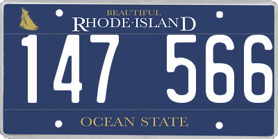 RI license plate 147566