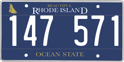 RI license plate 147571