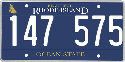 RI license plate 147575