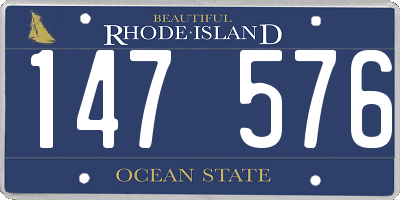 RI license plate 147576