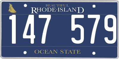 RI license plate 147579