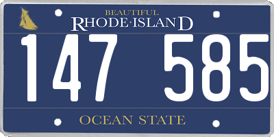 RI license plate 147585