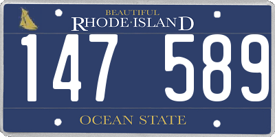 RI license plate 147589