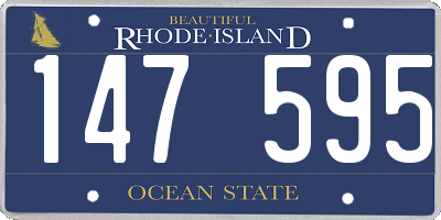 RI license plate 147595