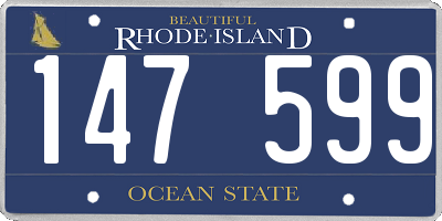 RI license plate 147599