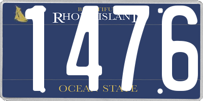 RI license plate 1476