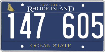 RI license plate 147605
