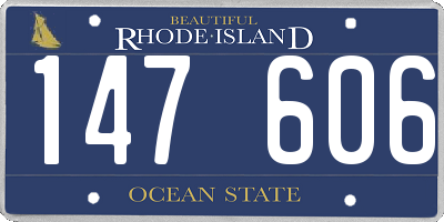 RI license plate 147606